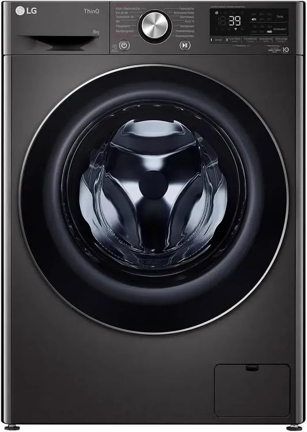 LG Waschmaschine 8kg, Schwarz, Modell F4WV708P2BA