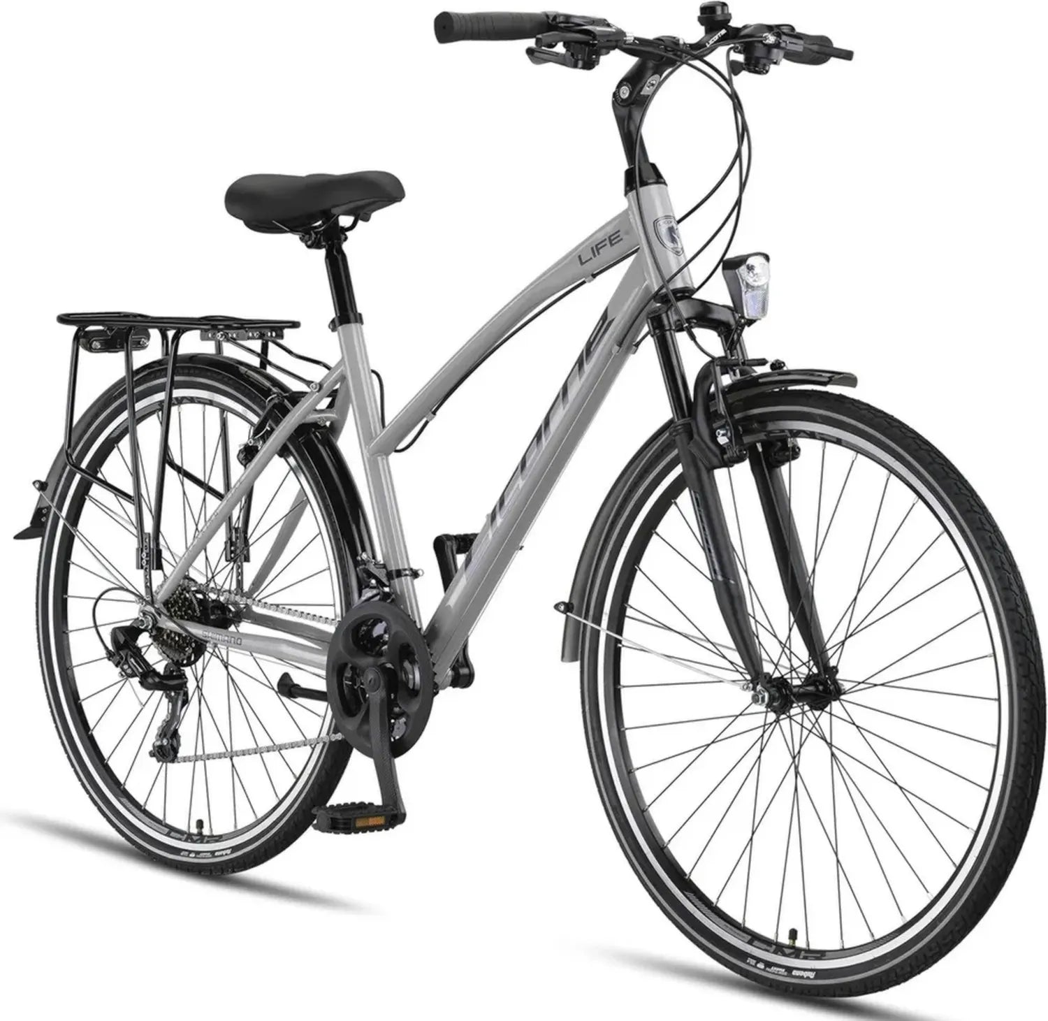 Licorne Bike Trekkingfahrrad 28 Zoll, Herren & Damen, 21-Gang, City Verwendung