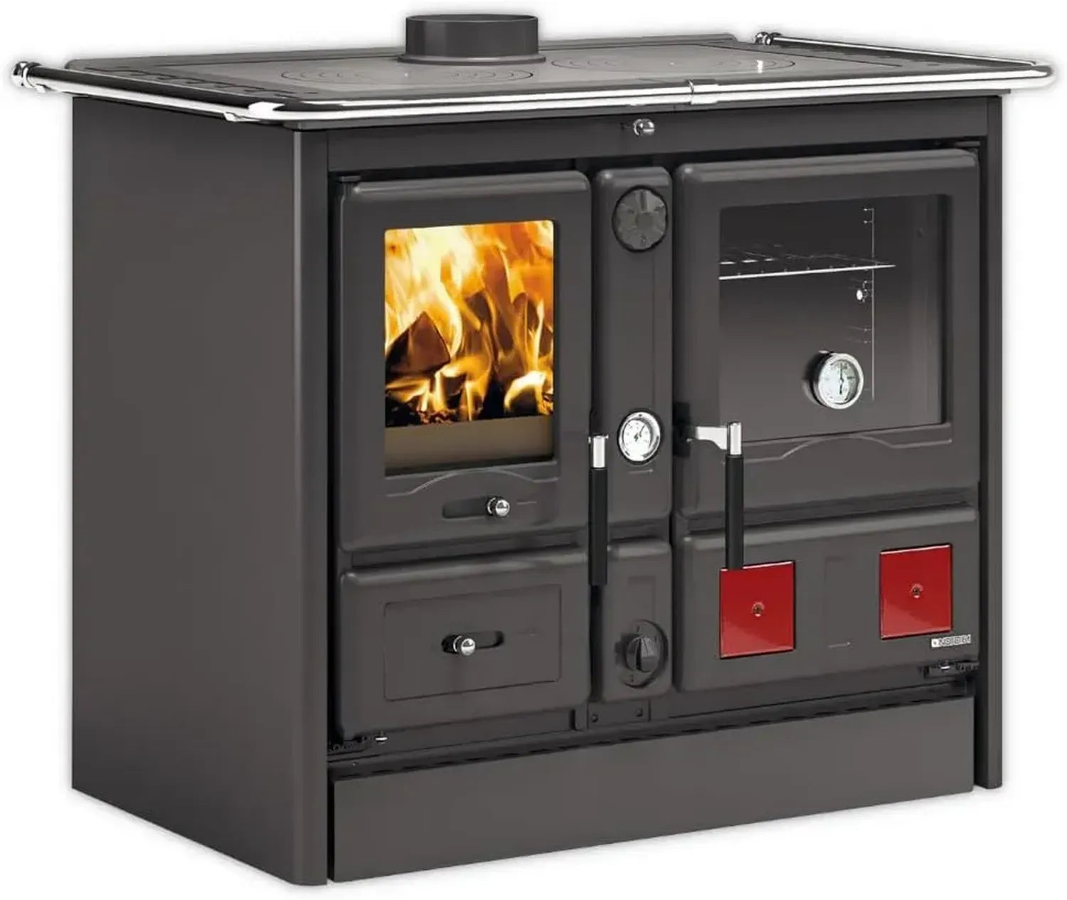 La Nordica Wasserführender Küchenherd TERMOROSA XXL DSA.16, 16,8 kW, Schwarz
