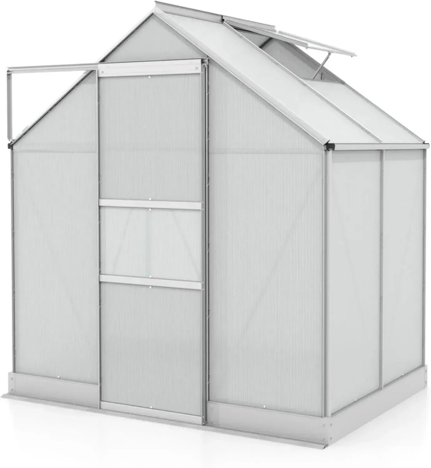 Vitavia Aluminium Gewächshaus Apollo 2500, 6 mm HKP, 2,5 m², Wetterbeständig & Stabil, Ideal für Gemüse & Pflanzen
