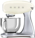 Smeg Küchenmaschine SMF02, 10 Geschwindigkeiten, Planetenrührwerk, Sicherheitsabschaltung, Edelstahlgriff, 800W, Creme