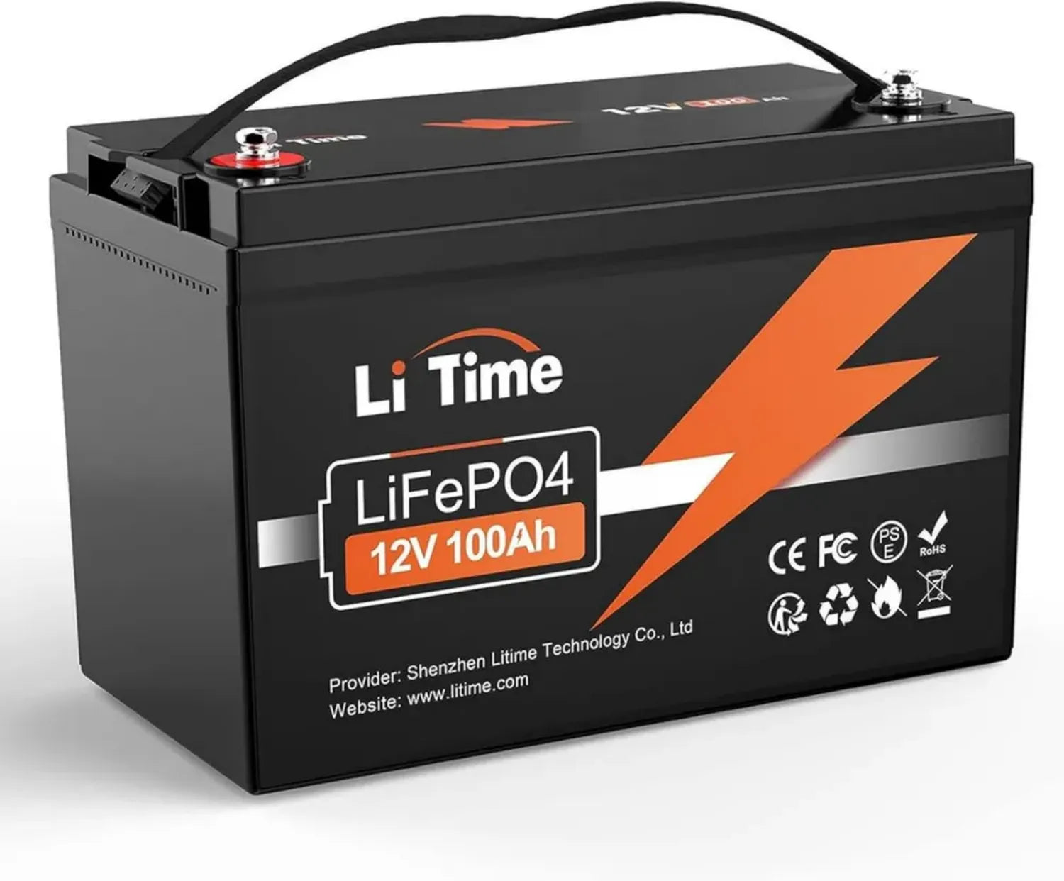 12V 100Ah LiFePO4 Lithium-Batterie mit 100A BMS, 1280Wh, 15000 Zyklen, 10 Jahre Lebensdauer – Ideal für Wohnmobile, Solaranlagen und Boote